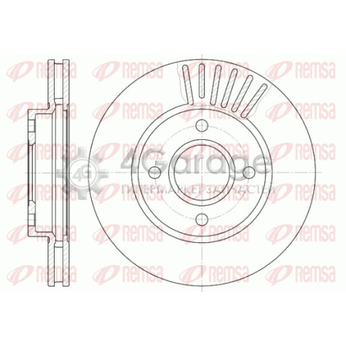 REMSA 621110 Тормозной диск