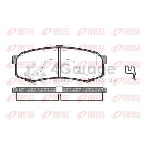 REMSA 041304 Комплект тормозных колодок дисковый тормоз