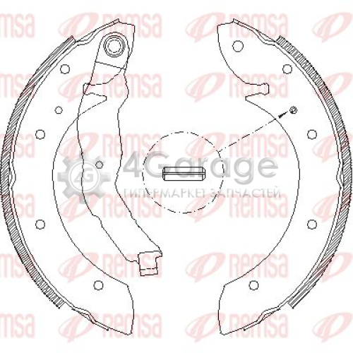 REMSA 439600 Комплект тормозных колодок