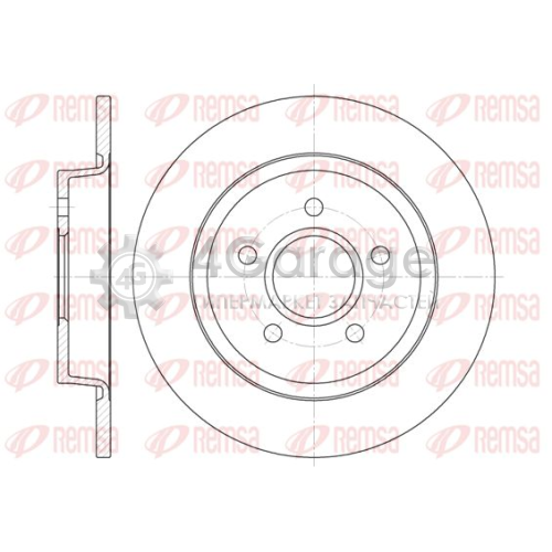 REMSA 671200 Тормозной диск
