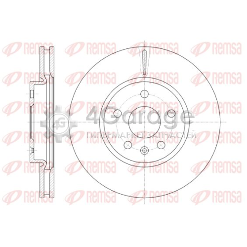 REMSA 6128610 Тормозной диск
