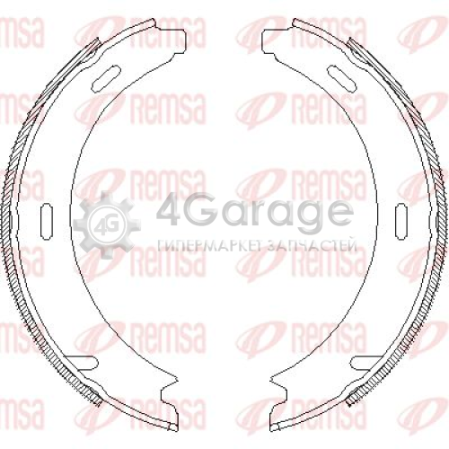 REMSA 409301 Комплект тормозных колодок стояночная тормозная система