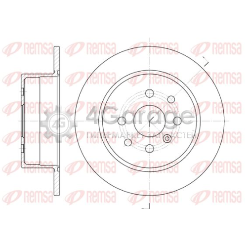 REMSA 645400 Тормозной диск
