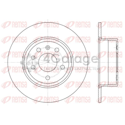 REMSA 648700 Тормозной диск