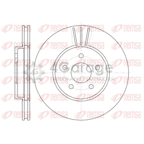 REMSA 660710 Тормозной диск