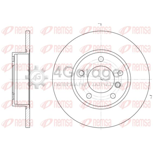 REMSA 632300 Тормозной диск
