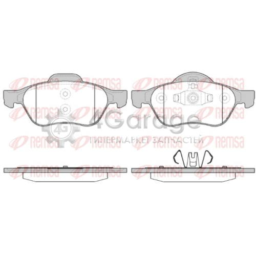 REMSA 096240 Комплект тормозных колодок дисковый тормоз