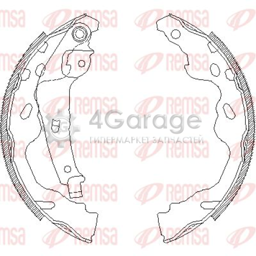 REMSA 418700 Комплект тормозных колодок