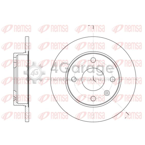 REMSA 609400 Тормозной диск