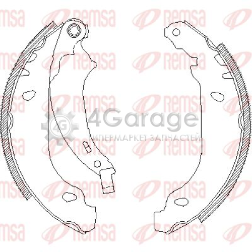 REMSA 407600 Комплект тормозных колодок