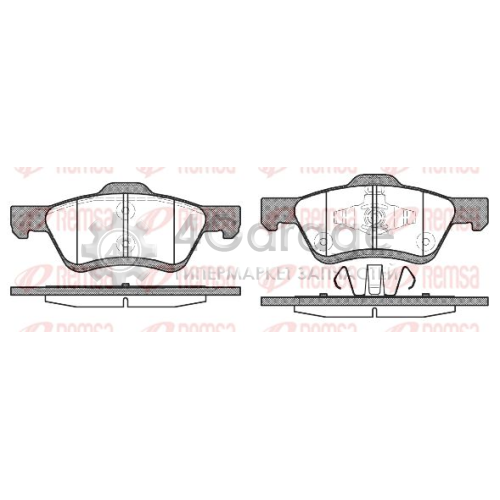 REMSA 112400 Комплект тормозных колодок дисковый тормоз