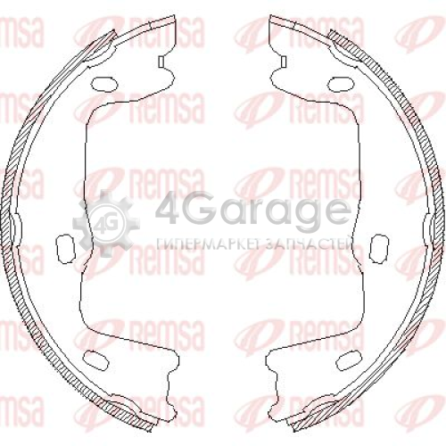 REMSA 465100 Комплект тормозных колодок стояночная тормозная система