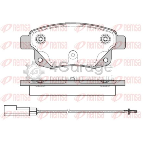 REMSA 125201 Комплект тормозных колодок дисковый тормоз