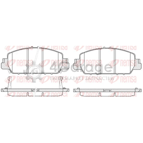 REMSA 154802 Комплект тормозных колодок дисковый тормоз