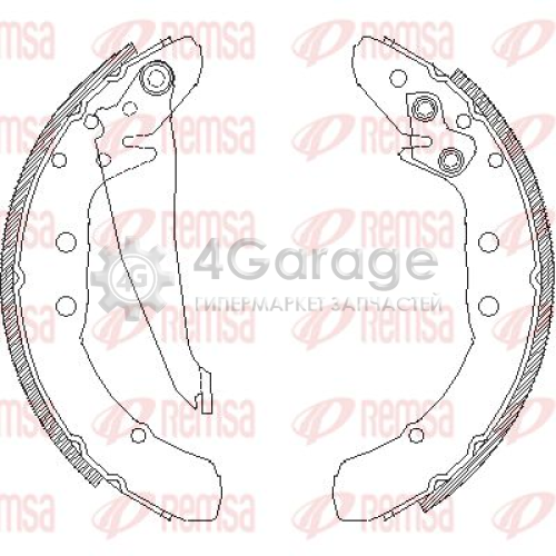 REMSA 439700 Комплект тормозных колодок