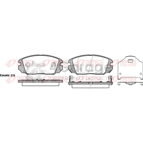 REMSA 120402 Комплект тормозных колодок дисковый тормоз