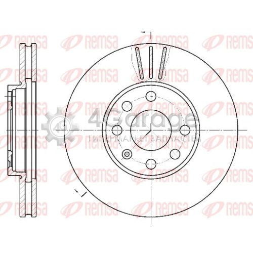 REMSA 657210 Тормозной диск