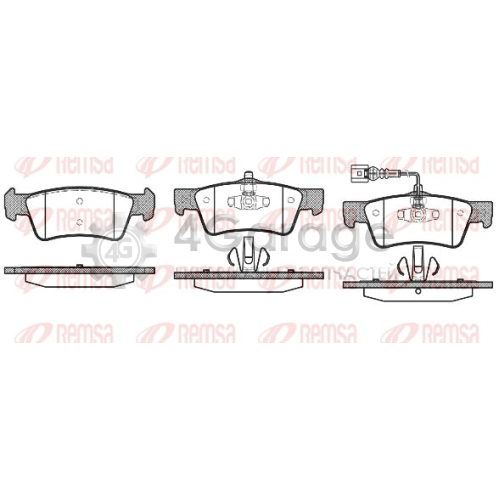 REMSA 118701 Комплект тормозных колодок дисковый тормоз