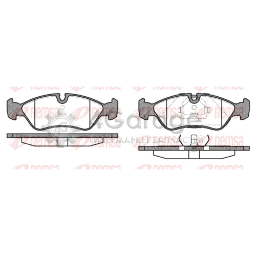 REMSA 028610 Комплект тормозных колодок дисковый тормоз