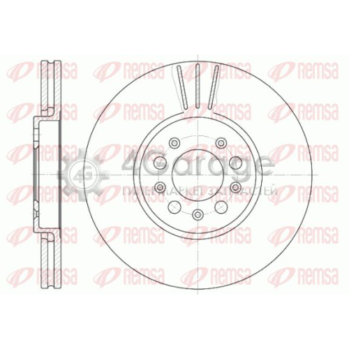 REMSA 654410 Тормозной диск