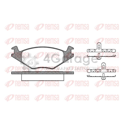 REMSA 017120 Комплект тормозных колодок дисковый тормоз