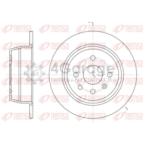 REMSA 620700 Тормозной диск