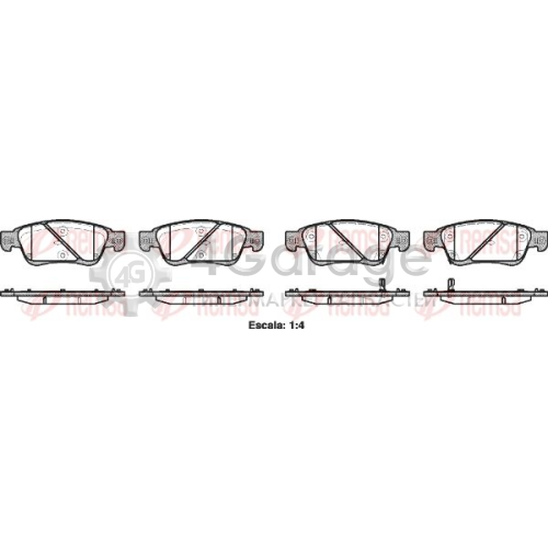 REMSA 127302 Комплект тормозных колодок дисковый тормоз