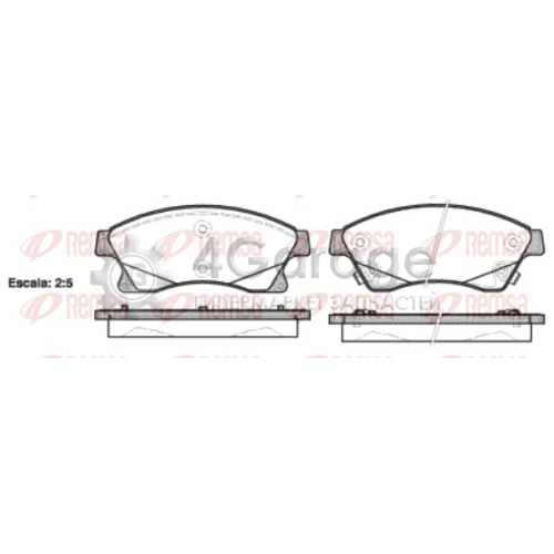 REMSA 143112 Комплект тормозных колодок дисковый тормоз