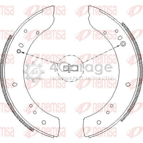 REMSA 428300 Комплект тормозных колодок