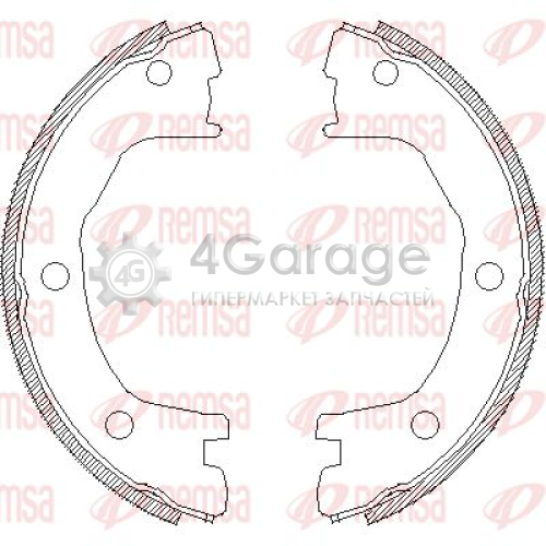 REMSA 471200 Комплект тормозных колодок стояночная тормозная система