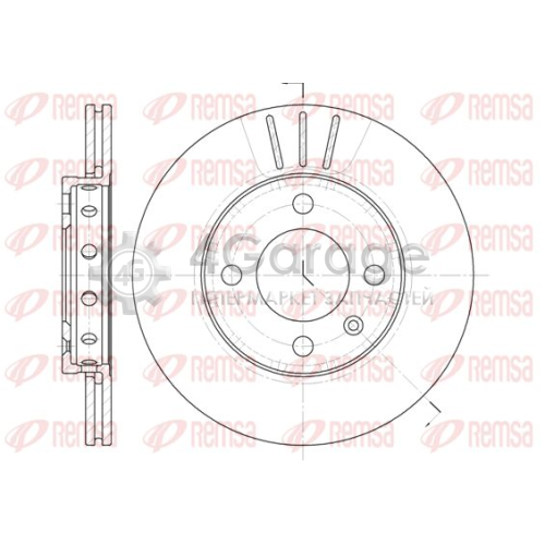 REMSA 642610 Тормозной диск