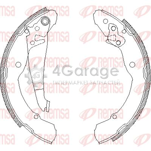 REMSA 408200 Комплект тормозных колодок