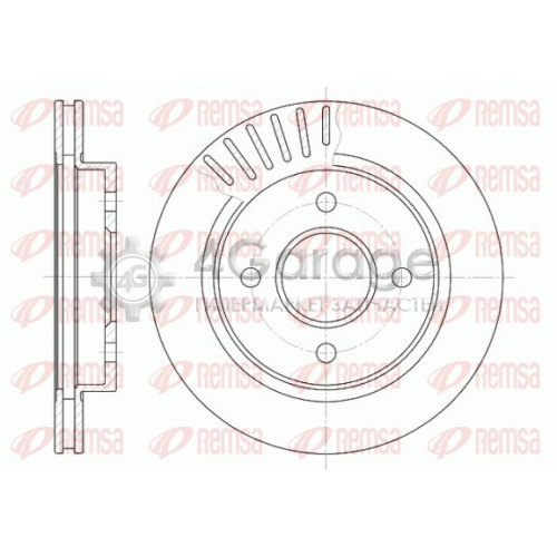 REMSA 616010 Тормозной диск