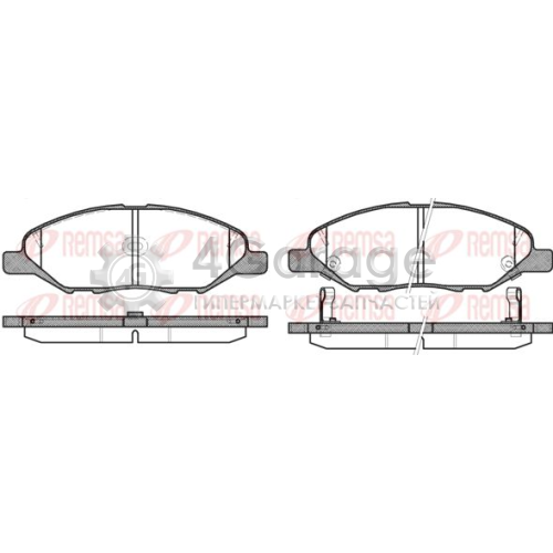 REMSA 129302 Комплект тормозных колодок дисковый тормоз