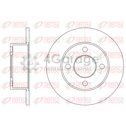 REMSA 612200 Тормозной диск