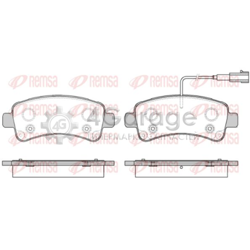 REMSA 158802 Комплект тормозных колодок дисковый тормоз