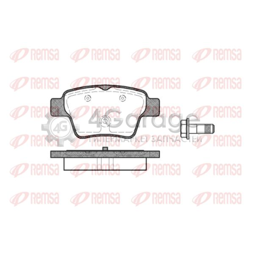 REMSA 113800 Комплект тормозных колодок дисковый тормоз