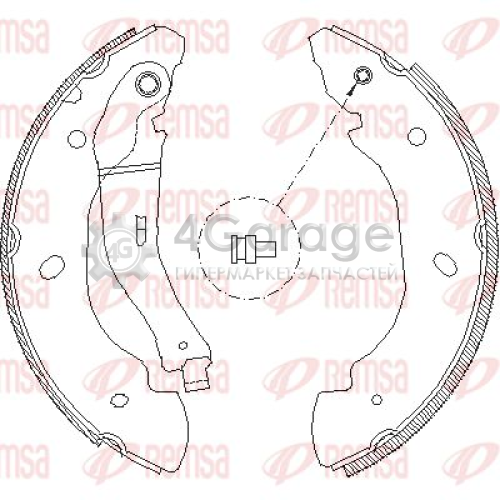 REMSA 410700 Комплект тормозных колодок