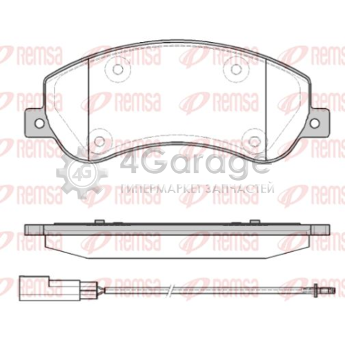 REMSA 125011 Комплект тормозных колодок дисковый тормоз