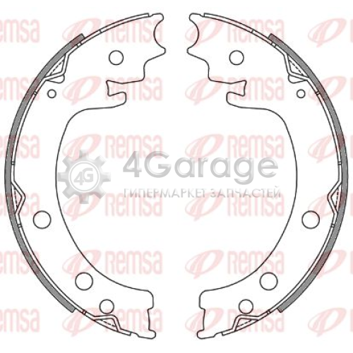 REMSA 462900 Комплект тормозных колодок стояночная тормозная система