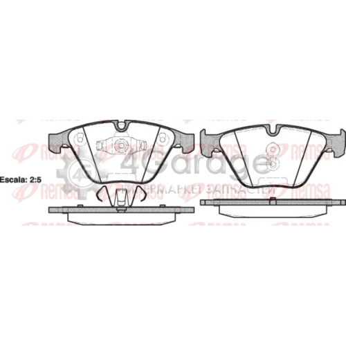 REMSA 085710 Комплект тормозных колодок дисковый тормоз
