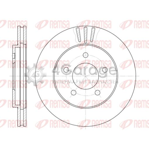 REMSA 656410 Тормозной диск