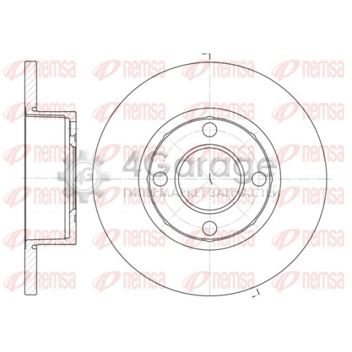 REMSA 617300 Тормозной диск
