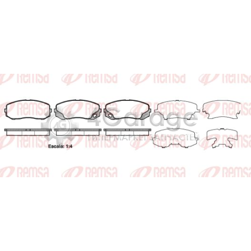 REMSA 140500 Комплект тормозных колодок дисковый тормоз