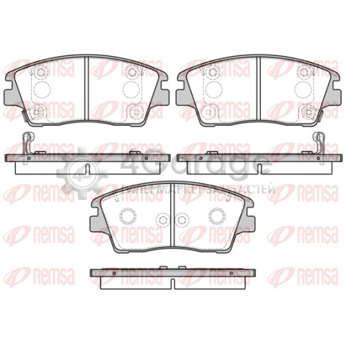 REMSA 167602 Комплект тормозных колодок дисковый тормоз