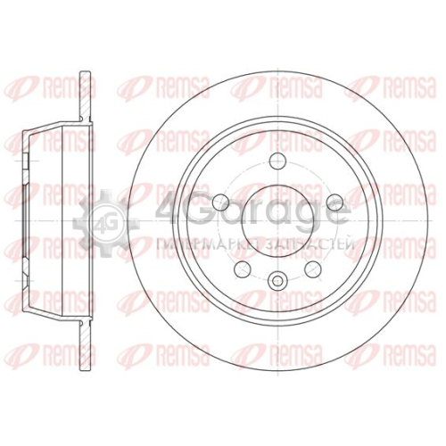REMSA 647100 Тормозной диск