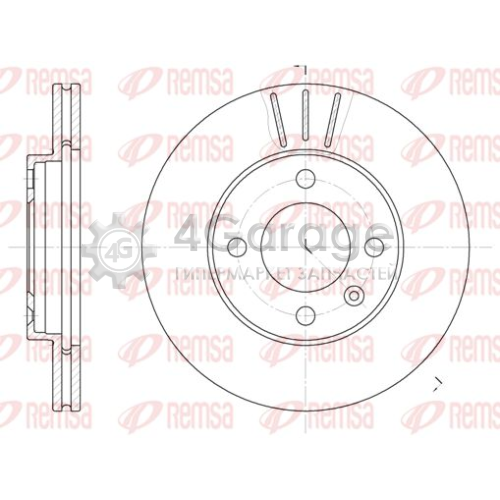 REMSA 608410 Тормозной диск