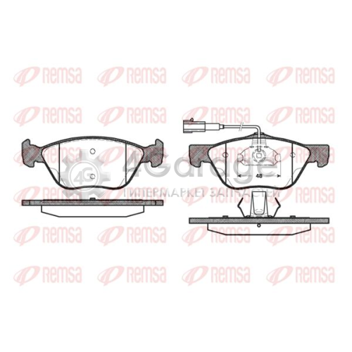 REMSA 058922 Комплект тормозных колодок дисковый тормоз