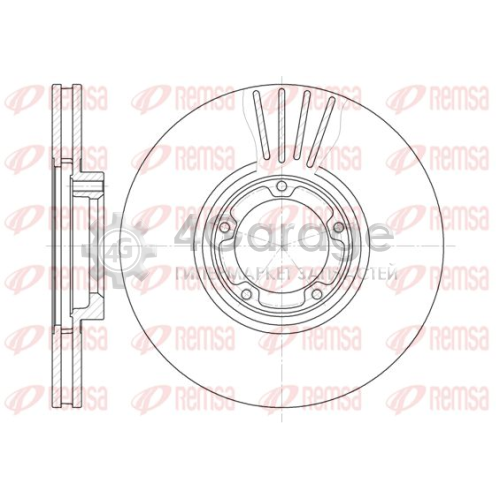 REMSA 651910 Тормозной диск