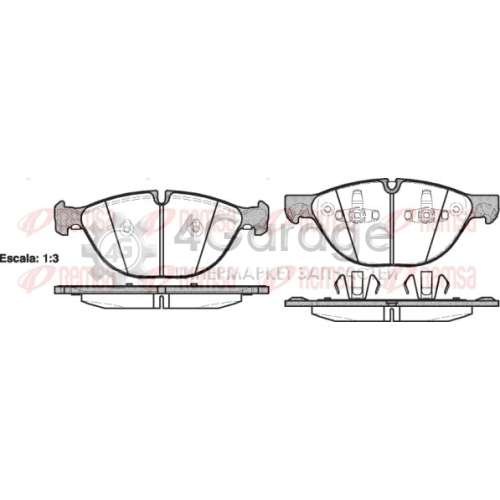 REMSA 129800 Комплект тормозных колодок дисковый тормоз
